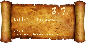Bajári Tavaszka névjegykártya